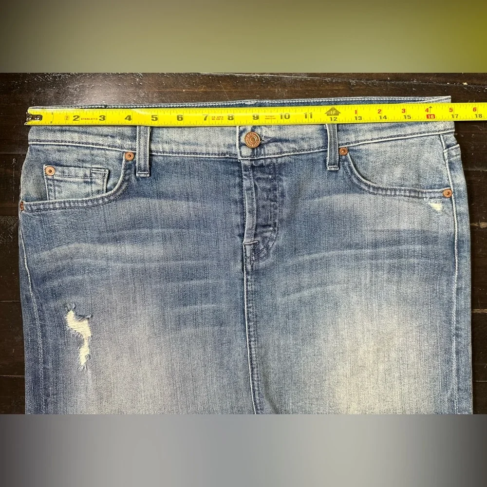 7 For All Mankind Denim Mini Skirt Size 29
